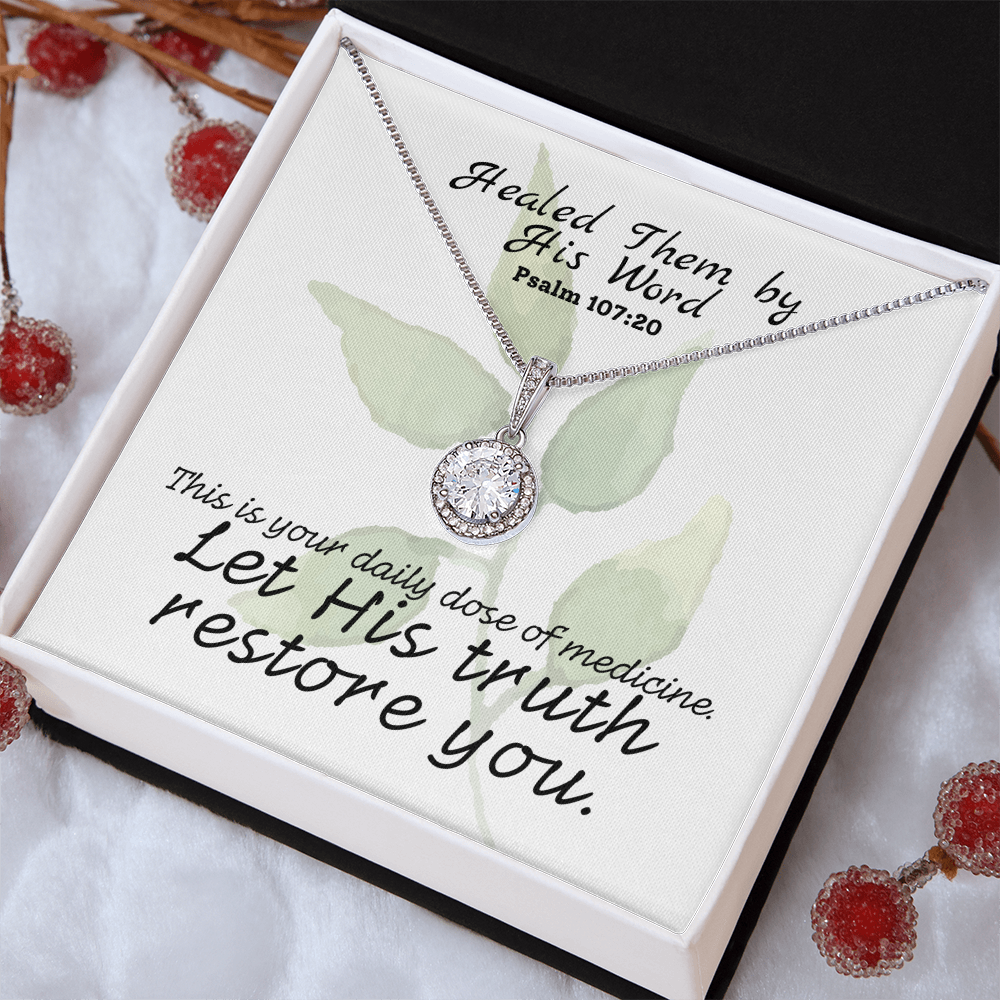 Healed Them By His Words (Psalm 107:20) | Eternal Hope Pendant Necklace