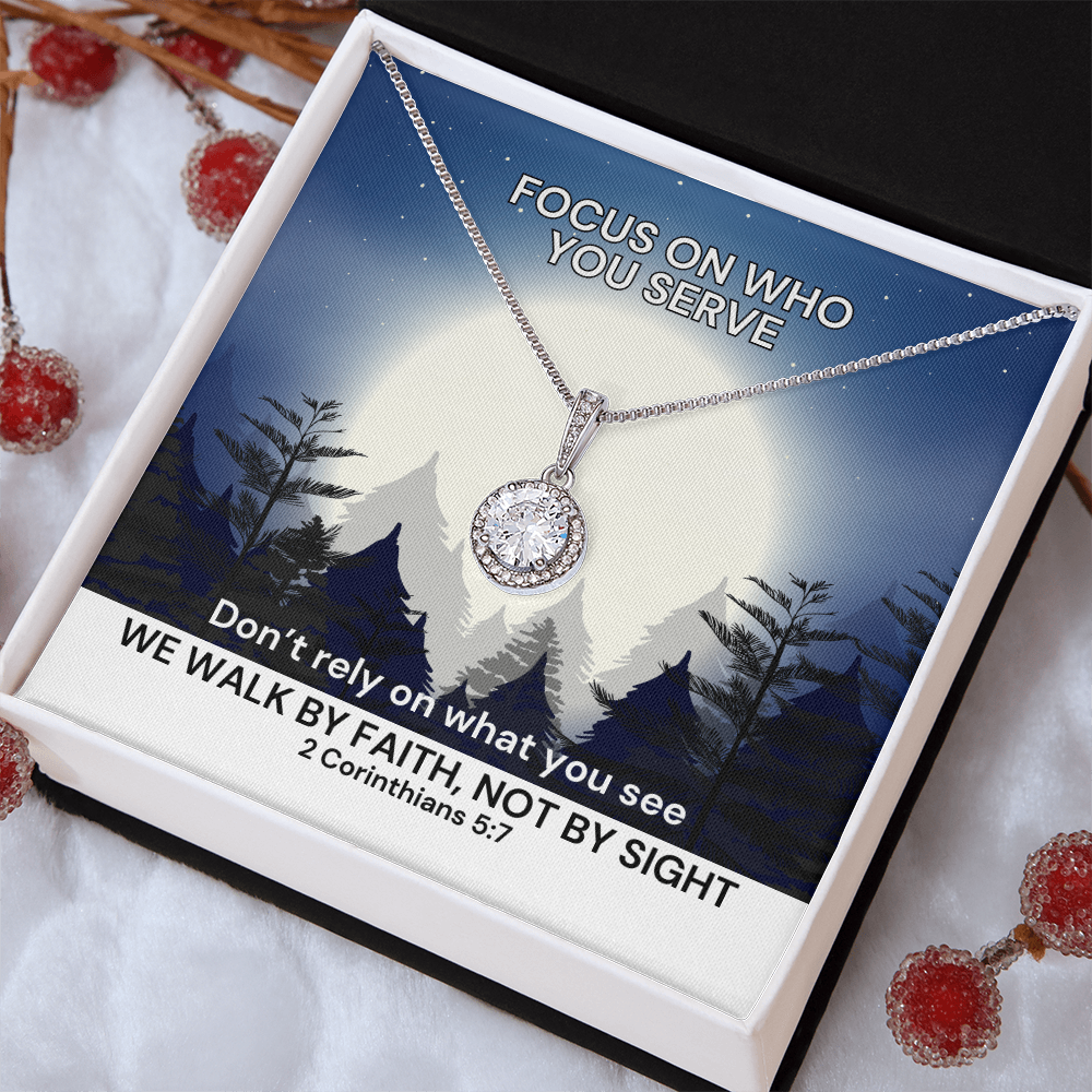 We Walk By Faith, Not By Sight (2 Corinthians 5:7) | Eternal Hope Pendant Necklace