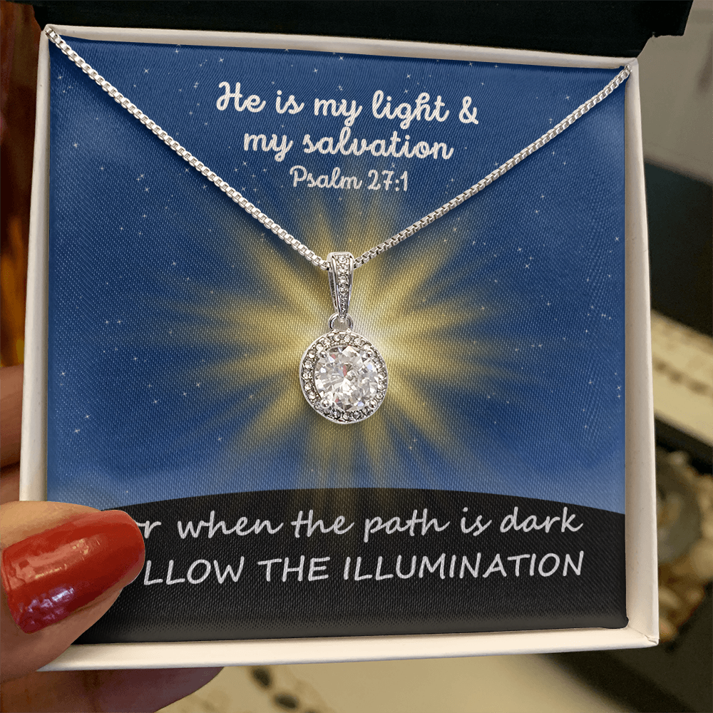 He Is My Light & My Salvation (Psalm 27:1) | Eternal Hope Pendant Necklace