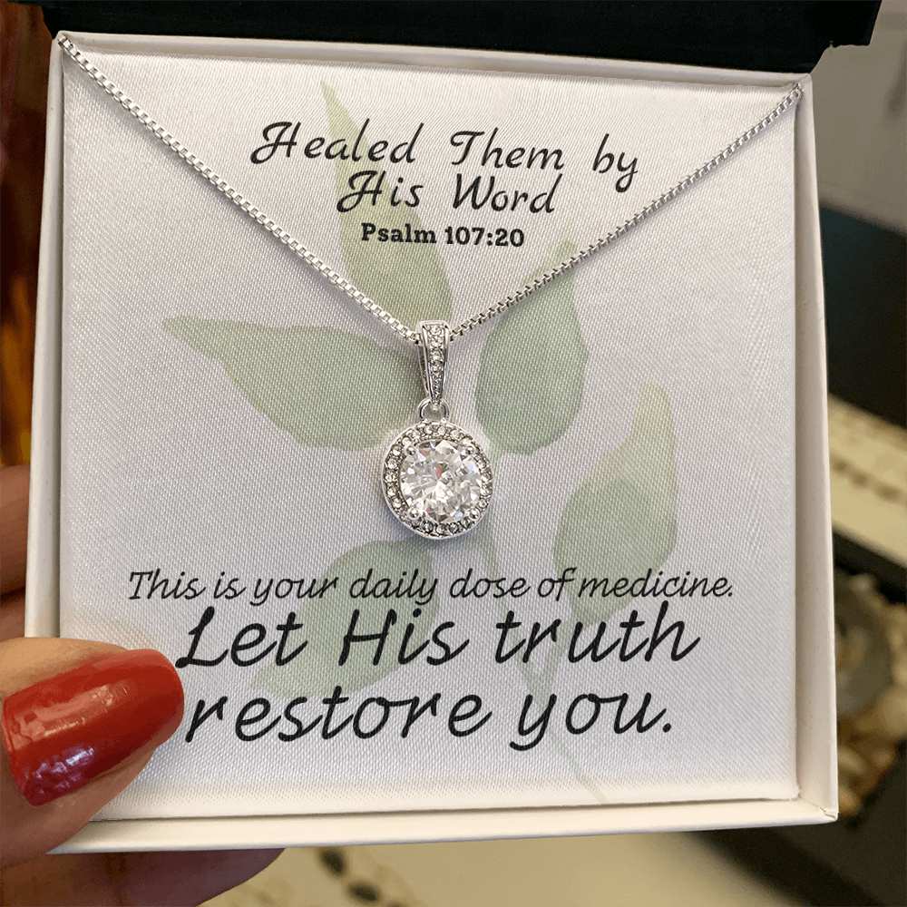 Healed Them By His Words (Psalm 107:20) | Eternal Hope Pendant Necklace