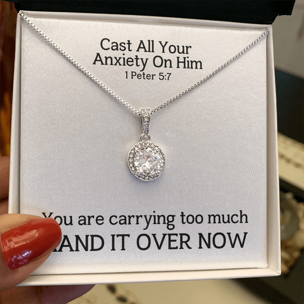 Cast All Your  Anxiety On Him (1 Peter 5:7) | Eternal Hope Pendant Necklace
