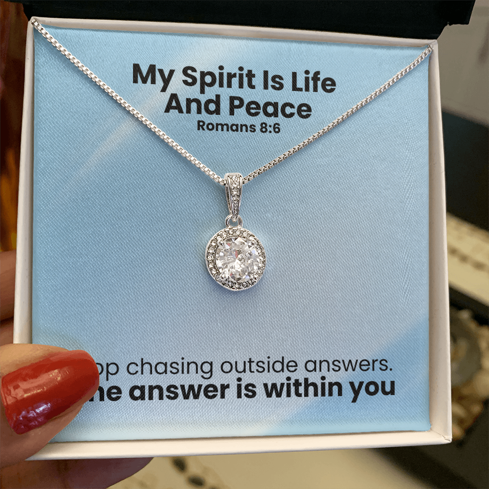 My Spirit Is Life And Peace (Romans 8:6) | Eternal Hope Pendant Necklace