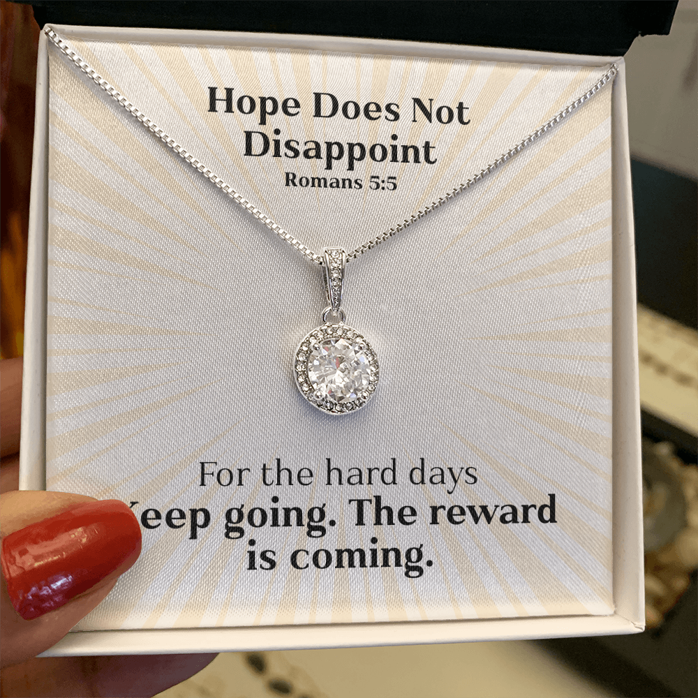 Hope Does Not Disappoint (Romans 5:5) | Eternal Hope Pendant Necklace