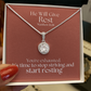 He Will Give  Rest (Matthew 11:28) | Eternal Hope Pendant Necklace
