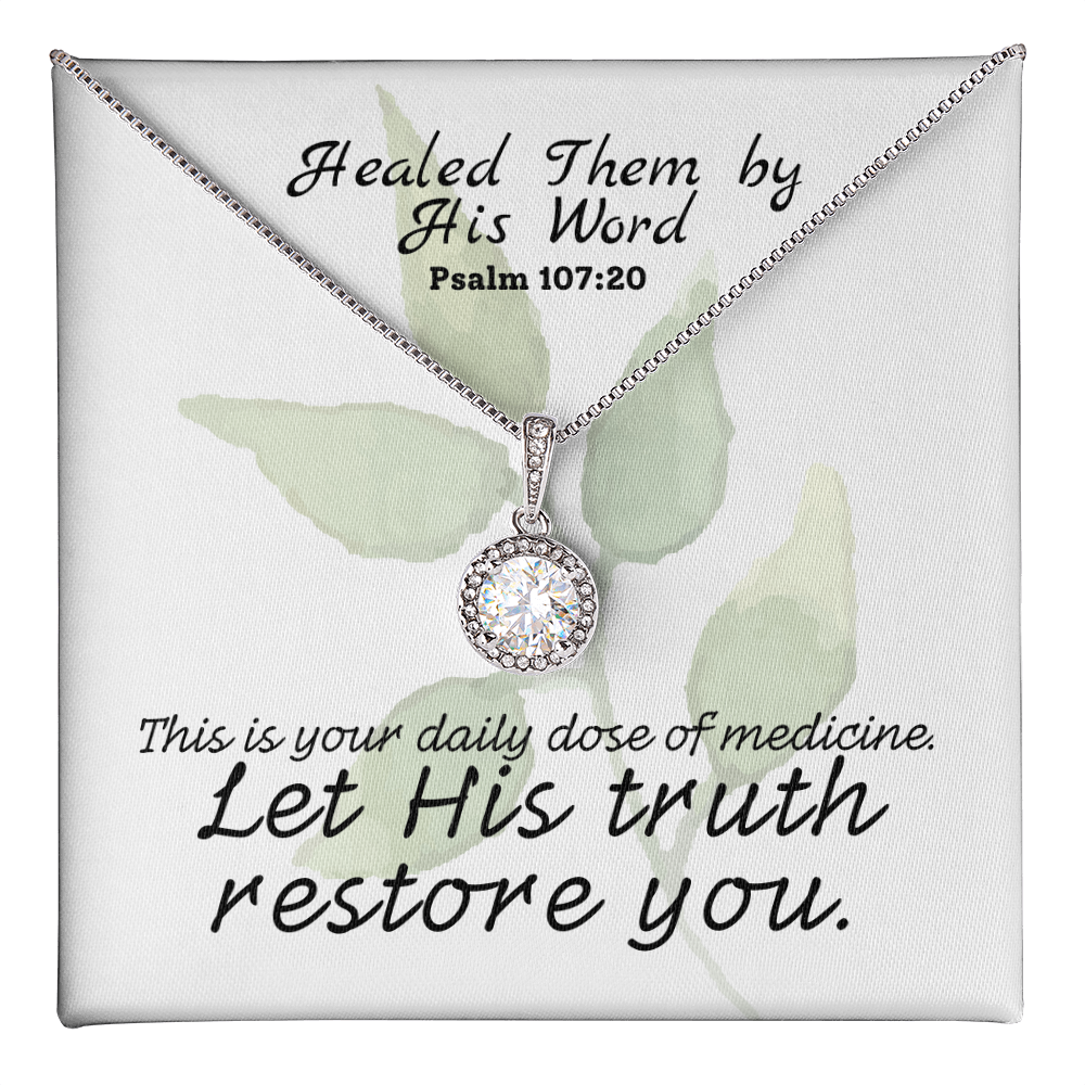 Healed Them By His Words (Psalm 107:20) | Eternal Hope Pendant Necklace