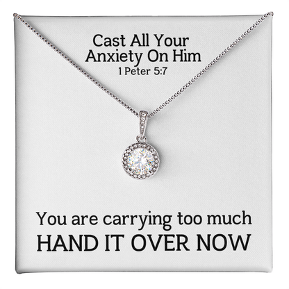 Cast All Your  Anxiety On Him (1 Peter 5:7) | Eternal Hope Pendant Necklace