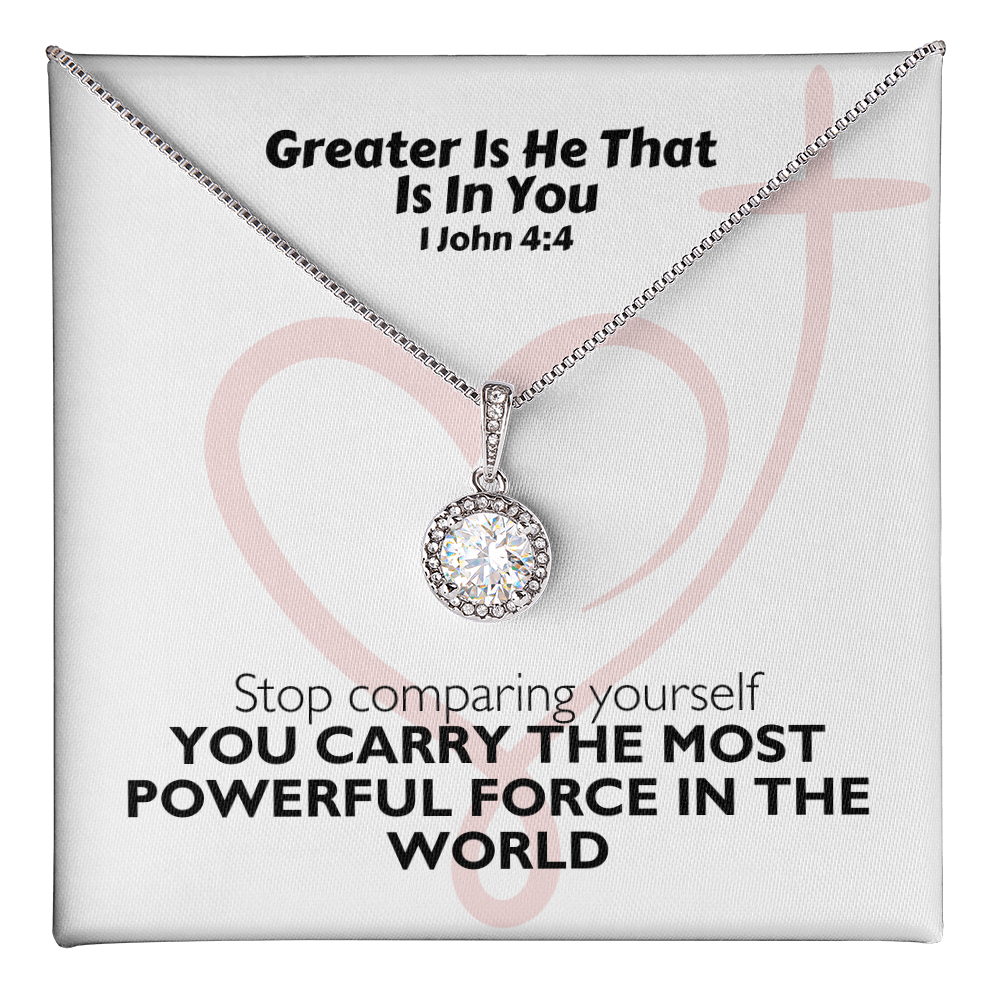 Greater Is He That Is In You (1 John 4:4) | Eternal Hope Pendant Necklace