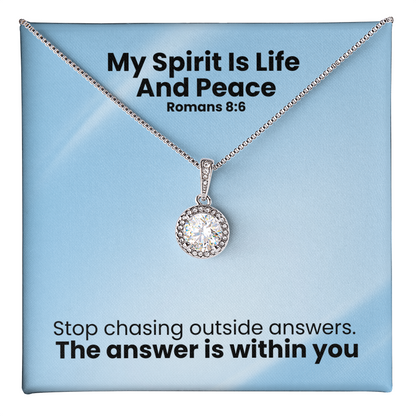 My Spirit Is Life And Peace (Romans 8:6) | Eternal Hope Pendant Necklace
