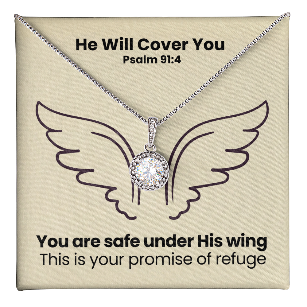 He Will Cover You (Psalm 91:4) | Eternal Hope Pendant Necklace