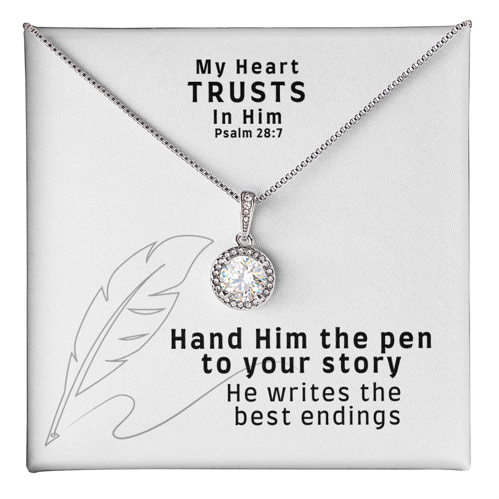 My Heart Trusts In Him (Psalm 28:7) | Eternal Hope Pendant Necklace
