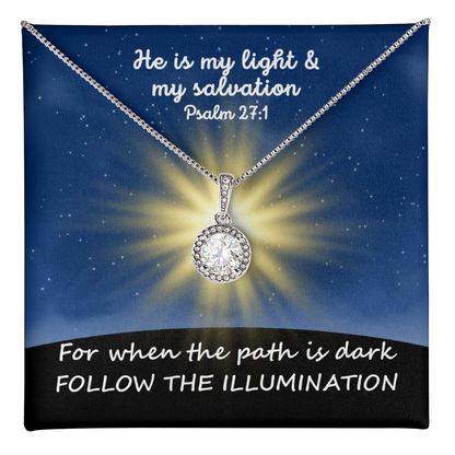 He Is My Light & My Salvation (Psalm 27:1) | Eternal Hope Pendant Necklace