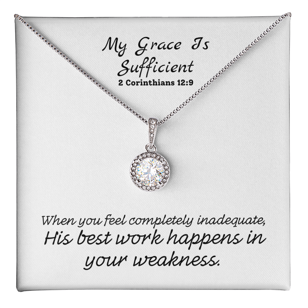 My Grace Is Sufficient (2 Corinthians 12:9) | Eternal Hope Pendant Necklace
