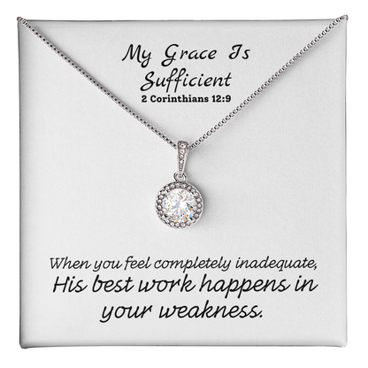 My Grace Is Sufficient (2 Corinthians 12:9) | Eternal Hope Pendant Necklace