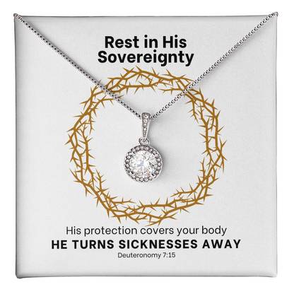 He Turns Sicknesses Away (Deuteronomy 7:15) | Eternal Hope Pendant Necklace