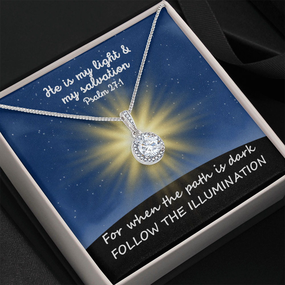 He Is My Light & My Salvation (Psalm 27:1) | Eternal Hope Pendant Necklace