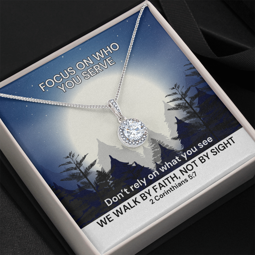 We Walk By Faith, Not By Sight (2 Corinthians 5:7) | Eternal Hope Pendant Necklace