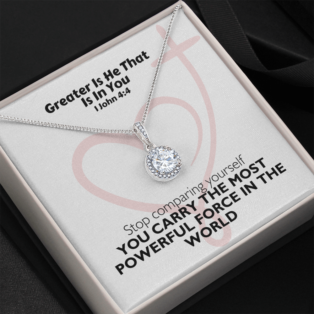 Greater Is He That Is In You (1 John 4:4) | Eternal Hope Pendant Necklace
