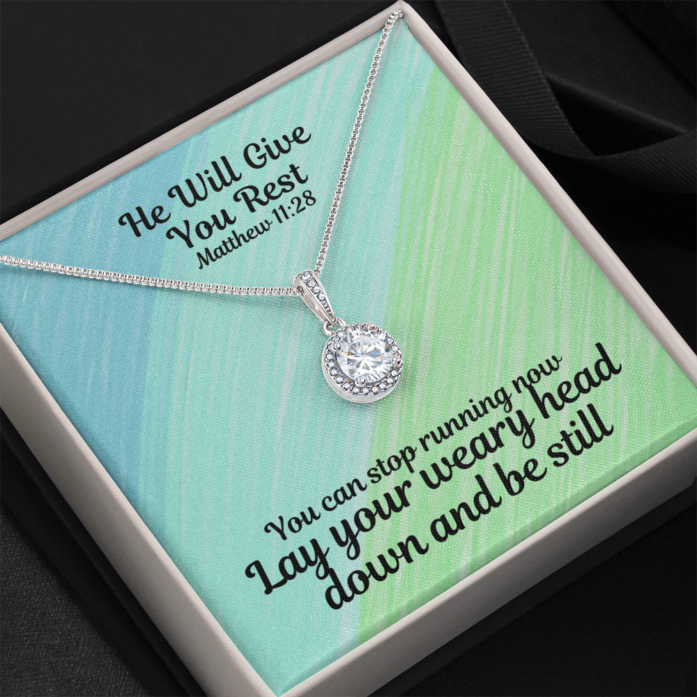He Will Give You Rest (Matthew 11:28) | Eternal Hope Pendant Necklace