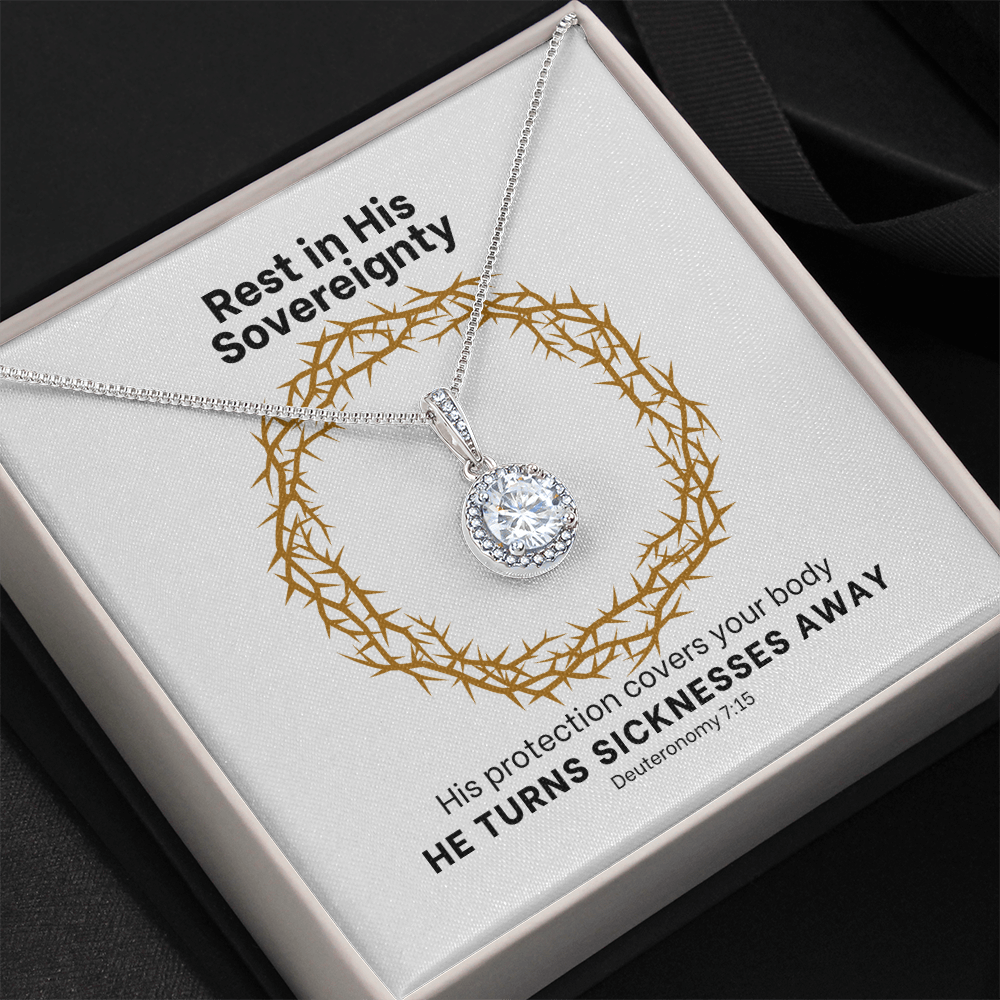 He Turns Sicknesses Away (Deuteronomy 7:15) | Eternal Hope Pendant Necklace