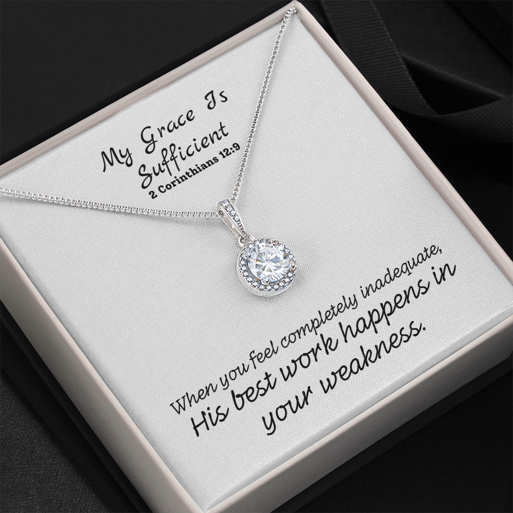 My Grace Is Sufficient (2 Corinthians 12:9) | Eternal Hope Pendant Necklace