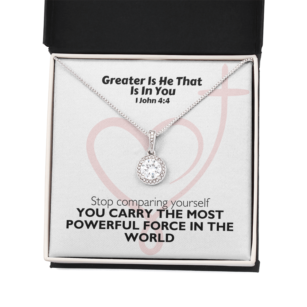 Greater Is He That Is In You (1 John 4:4) | Eternal Hope Pendant Necklace