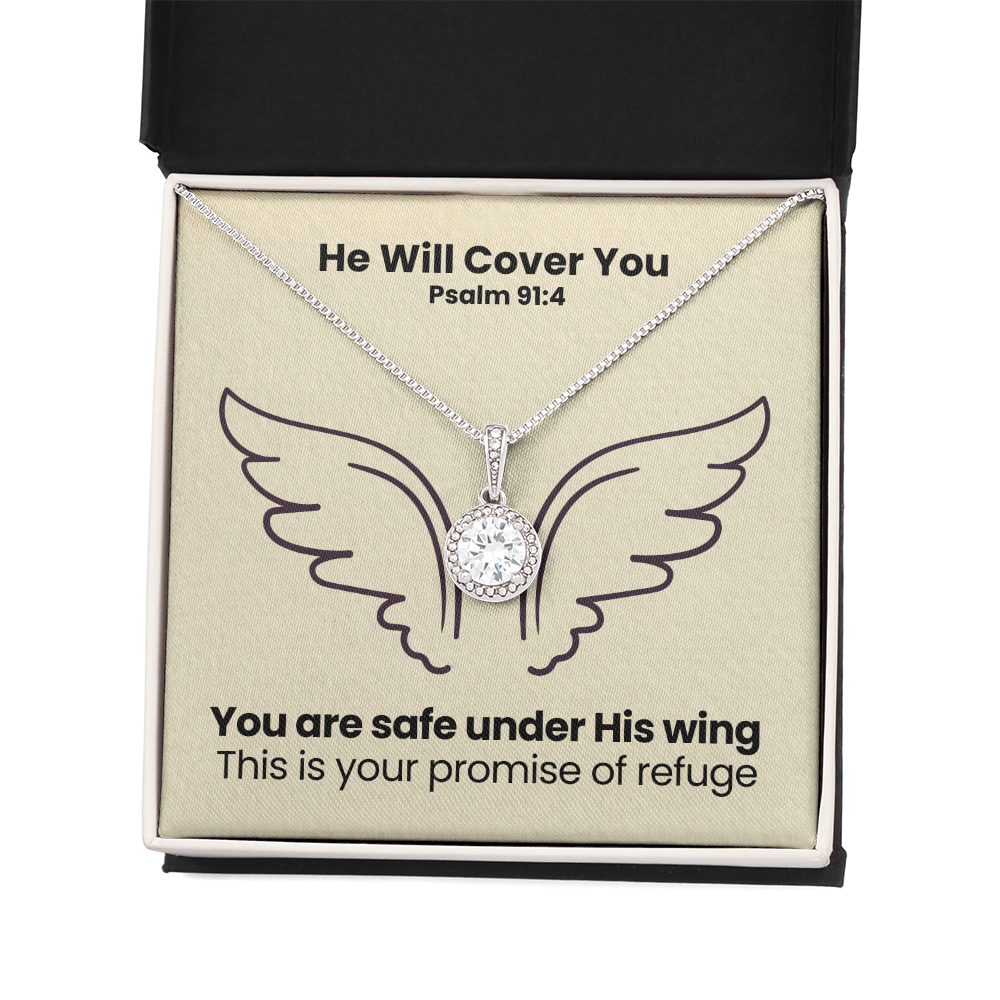 He Will Cover You (Psalm 91:4) | Eternal Hope Pendant Necklace