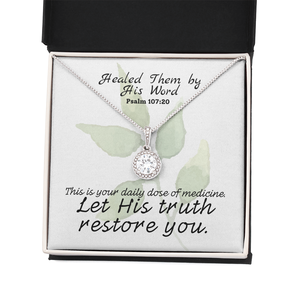 Healed Them By His Words (Psalm 107:20) | Eternal Hope Pendant Necklace