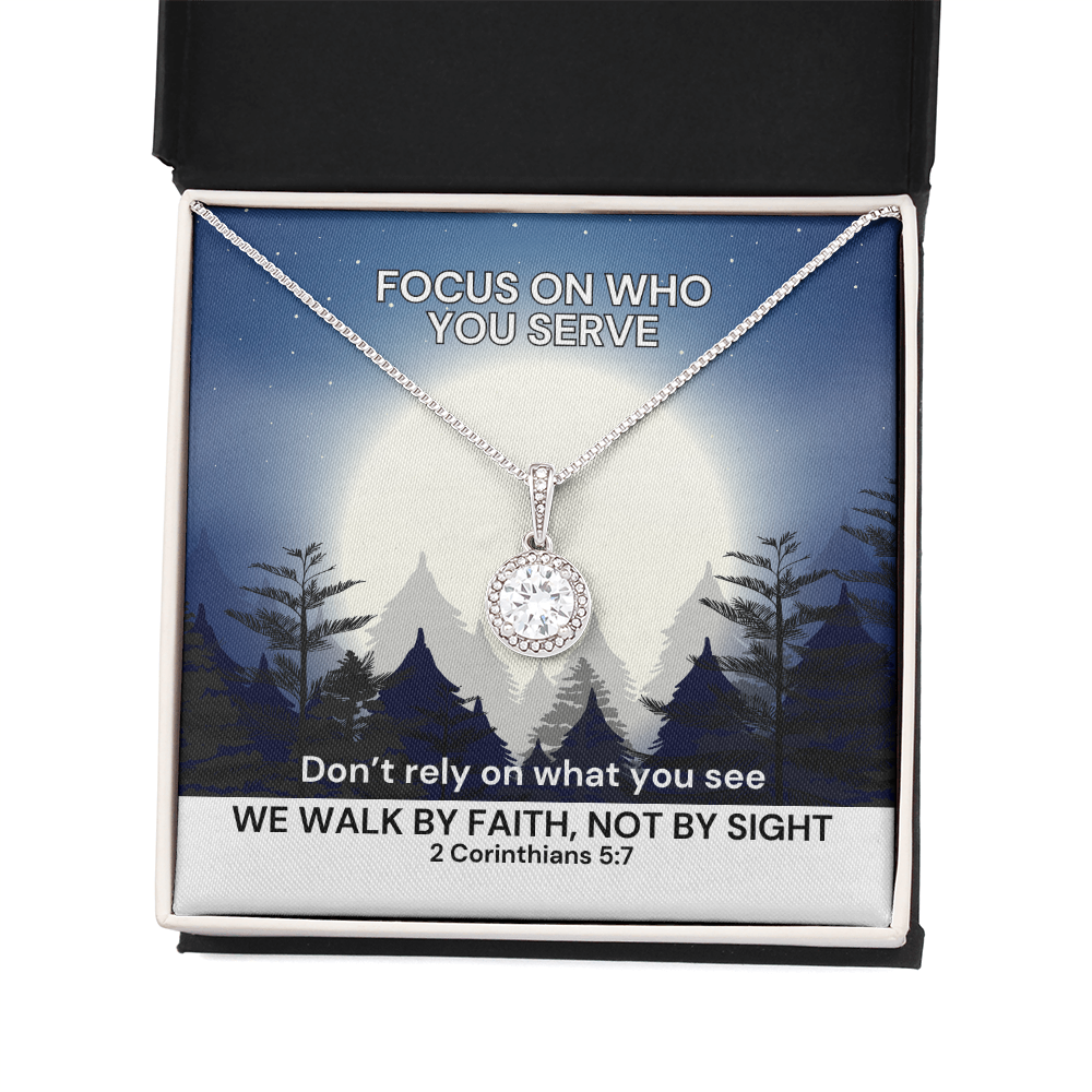 We Walk By Faith, Not By Sight (2 Corinthians 5:7) | Eternal Hope Pendant Necklace