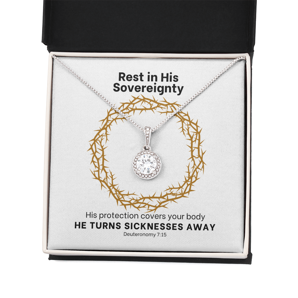 He Turns Sicknesses Away (Deuteronomy 7:15) | Eternal Hope Pendant Necklace