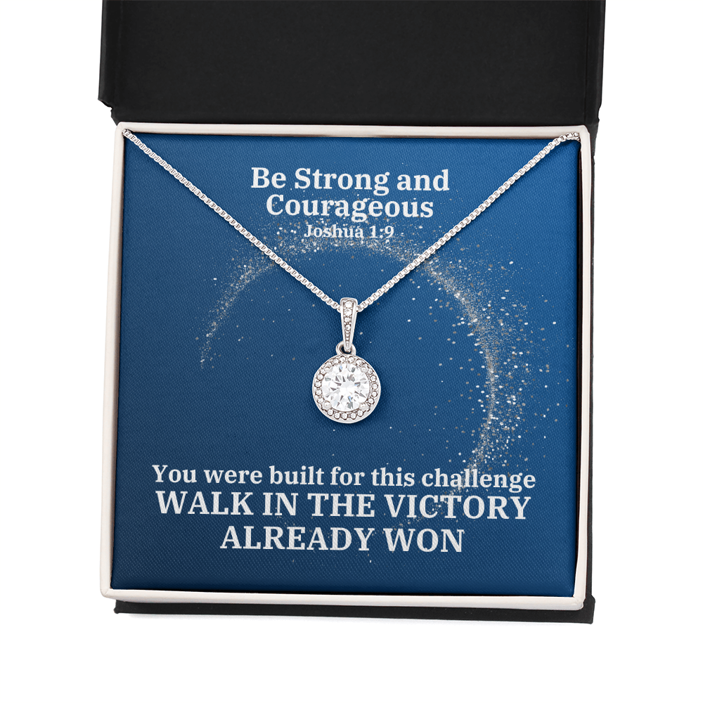 Be Strong And Courageous (Joshua 1:9) | Eternal Hope Pendant Necklace