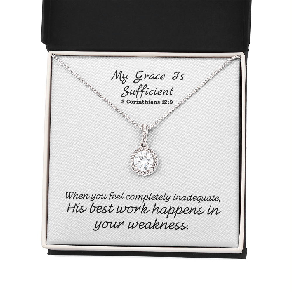 My Grace Is Sufficient (2 Corinthians 12:9) | Eternal Hope Pendant Necklace