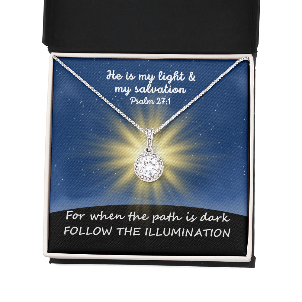 He Is My Light & My Salvation (Psalm 27:1) | Eternal Hope Pendant Necklace