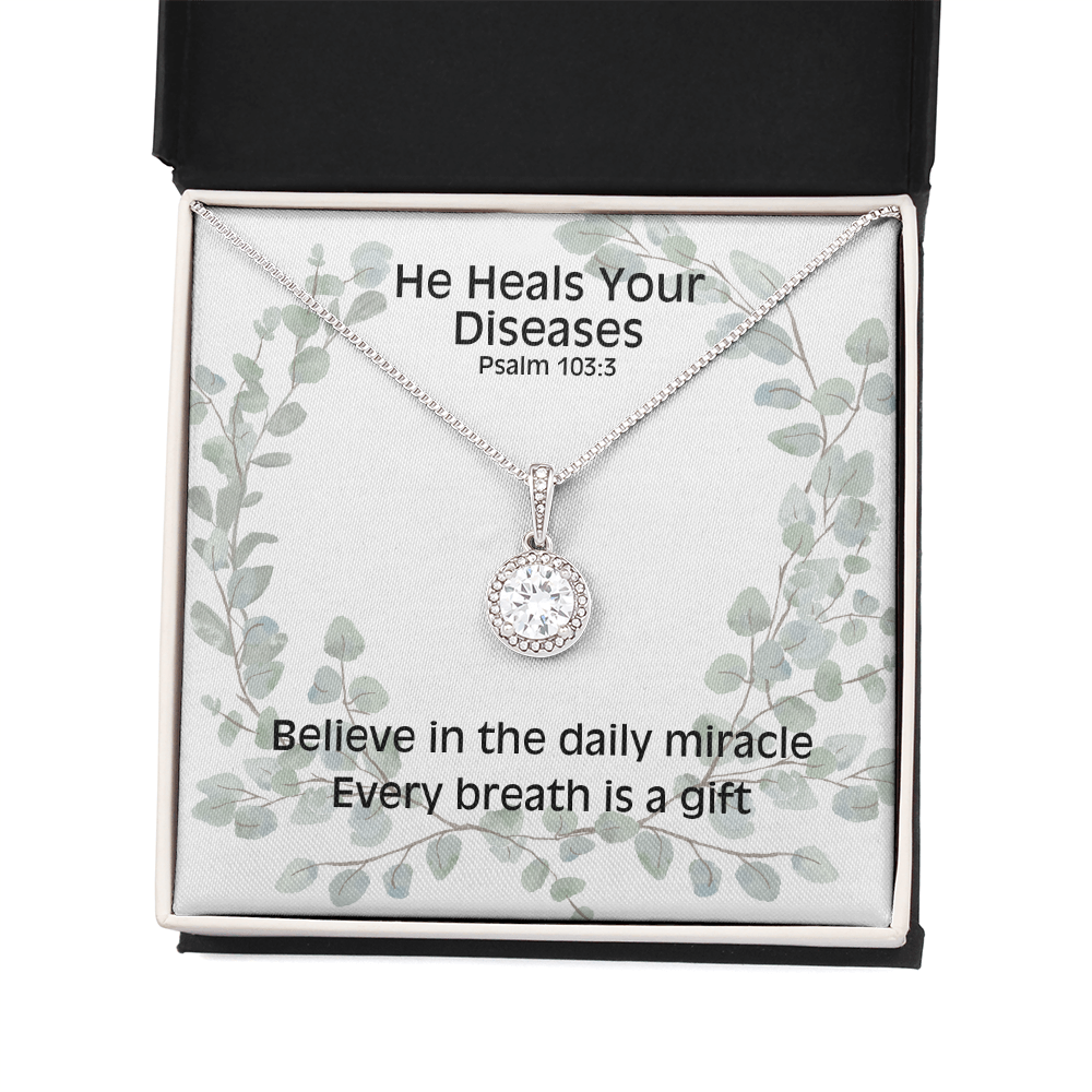 He Heals Your Diseases (Psalm 103:3) | Eternal Hope Pendant Necklace