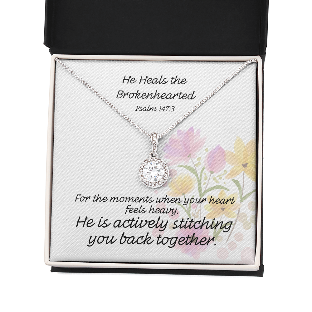 He Heals The Brokenhearted (Psalm 147:3) | Eternal Hope Pendant Necklace