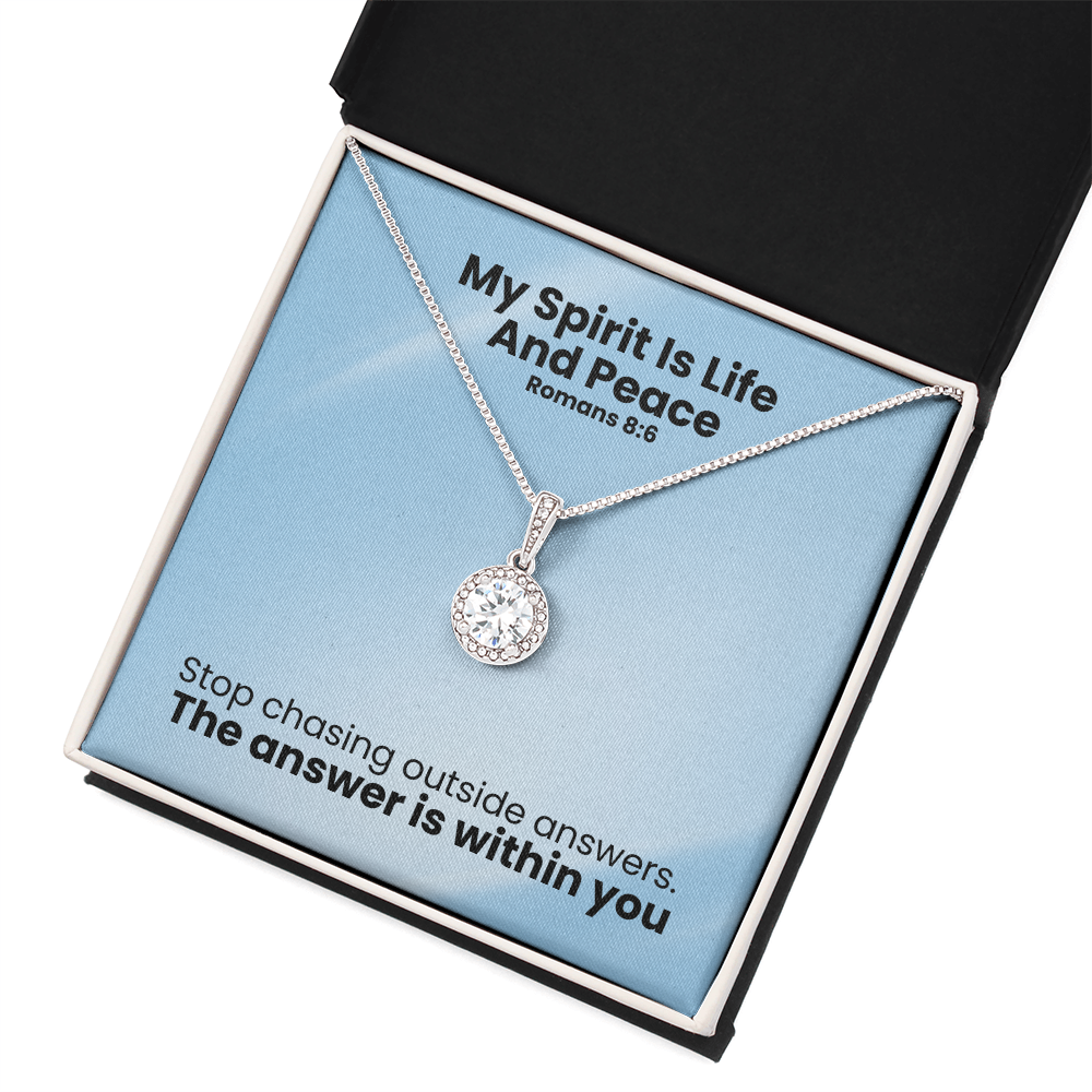 My Spirit Is Life And Peace (Romans 8:6) | Eternal Hope Pendant Necklace