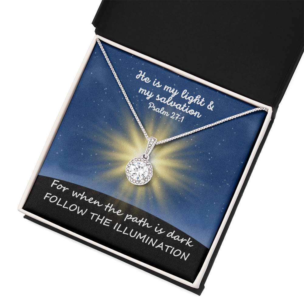 He Is My Light & My Salvation (Psalm 27:1) | Eternal Hope Pendant Necklace