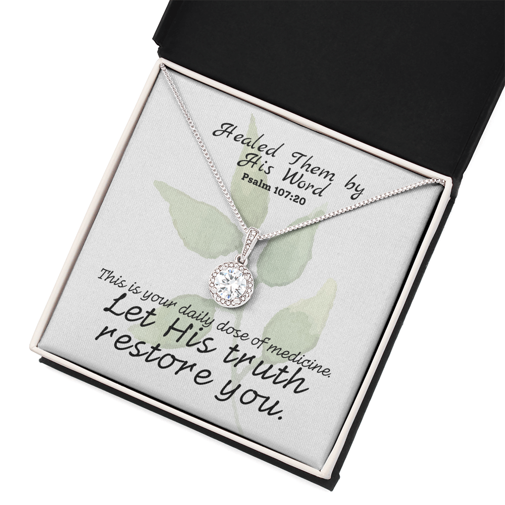 Healed Them By His Words (Psalm 107:20) | Eternal Hope Pendant Necklace