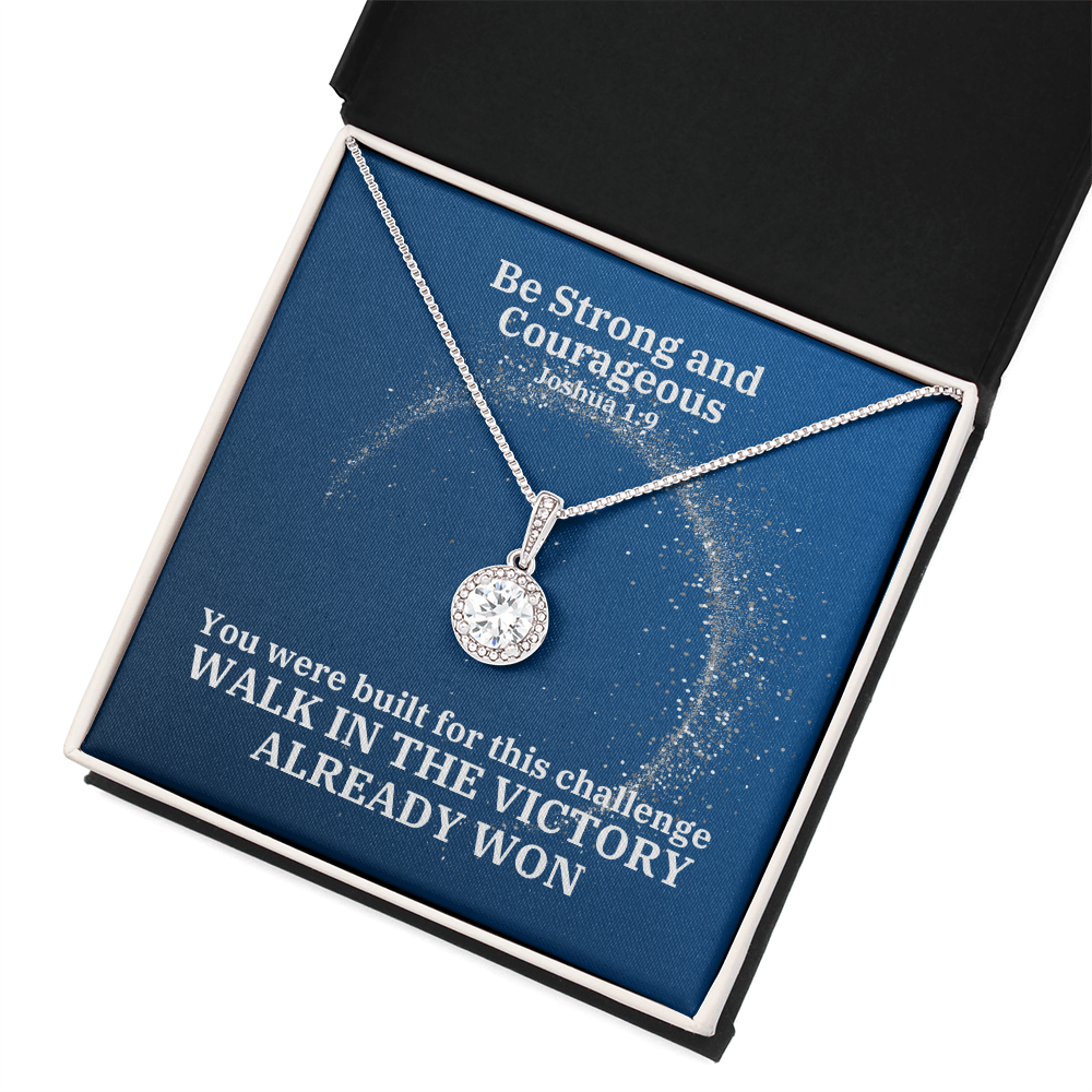 Be Strong And Courageous (Joshua 1:9) | Eternal Hope Pendant Necklace
