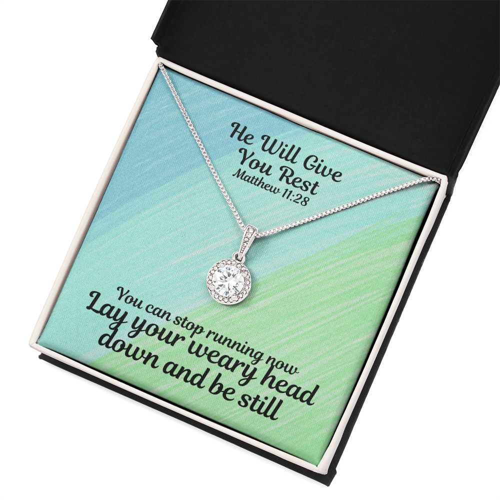 He Will Give You Rest (Matthew 11:28) | Eternal Hope Pendant Necklace