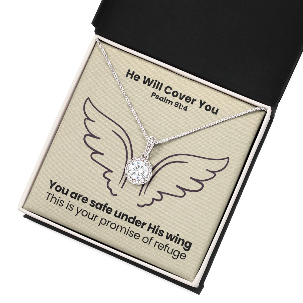 He Will Cover You (Psalm 91:4) | Eternal Hope Pendant Necklace