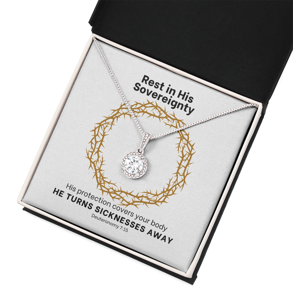 He Turns Sicknesses Away (Deuteronomy 7:15) | Eternal Hope Pendant Necklace