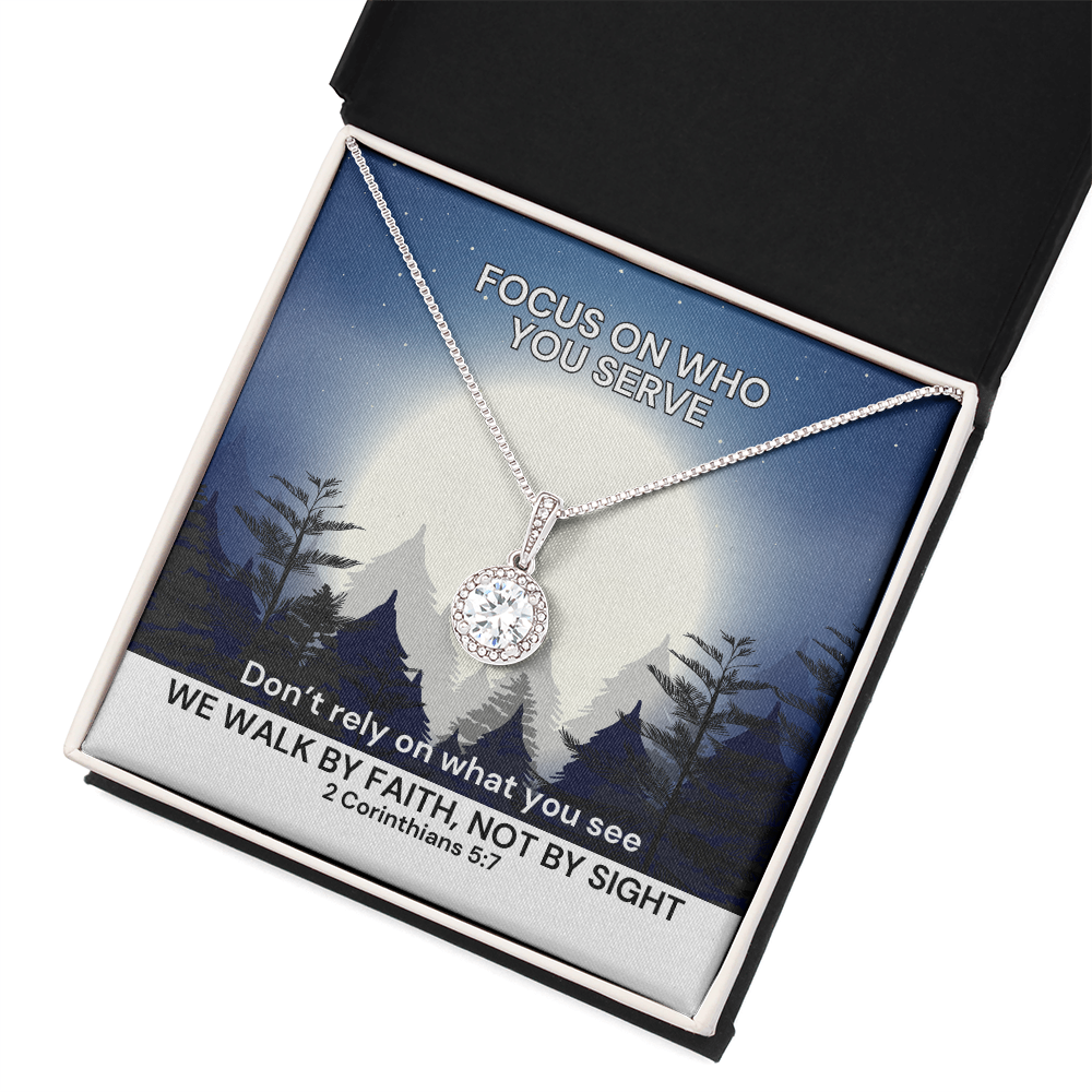 We Walk By Faith, Not By Sight (2 Corinthians 5:7) | Eternal Hope Pendant Necklace