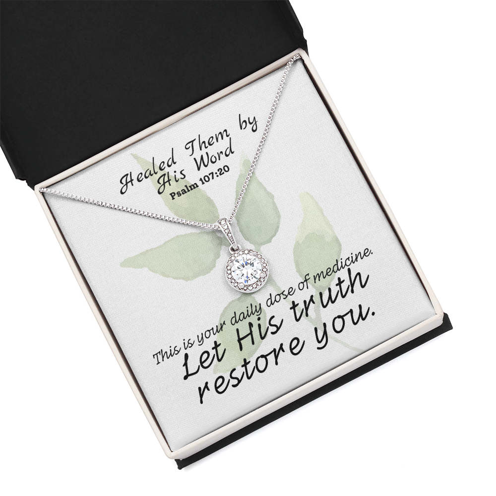 Healed Them By His Words (Psalm 107:20) | Eternal Hope Pendant Necklace