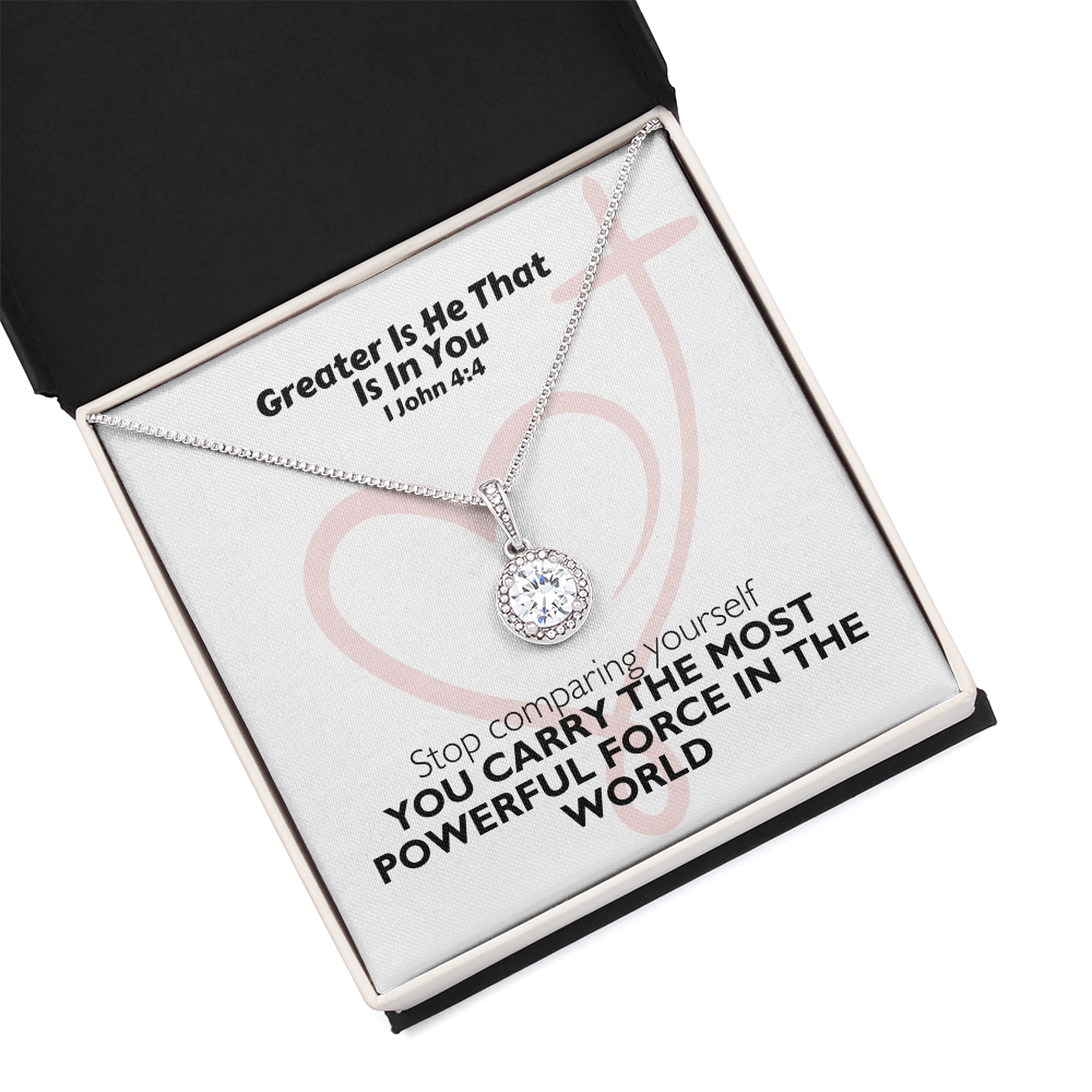 Greater Is He That Is In You (1 John 4:4) | Eternal Hope Pendant Necklace