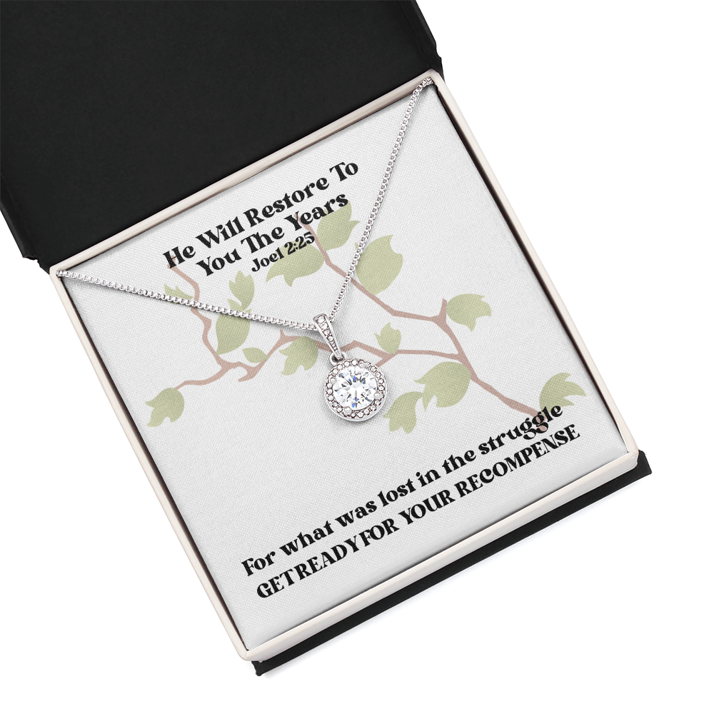 He Will Restore To You The Years (Joel 2:25) | Eternal Hope Pendant Necklace
