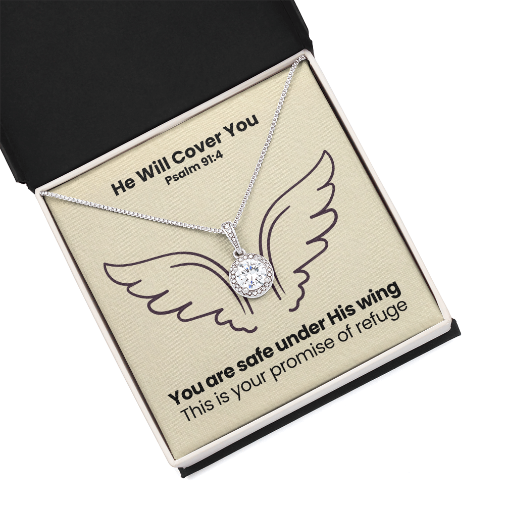 He Will Cover You (Psalm 91:4) | Eternal Hope Pendant Necklace