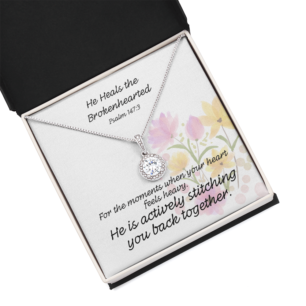 He Heals The Brokenhearted (Psalm 147:3) | Eternal Hope Pendant Necklace