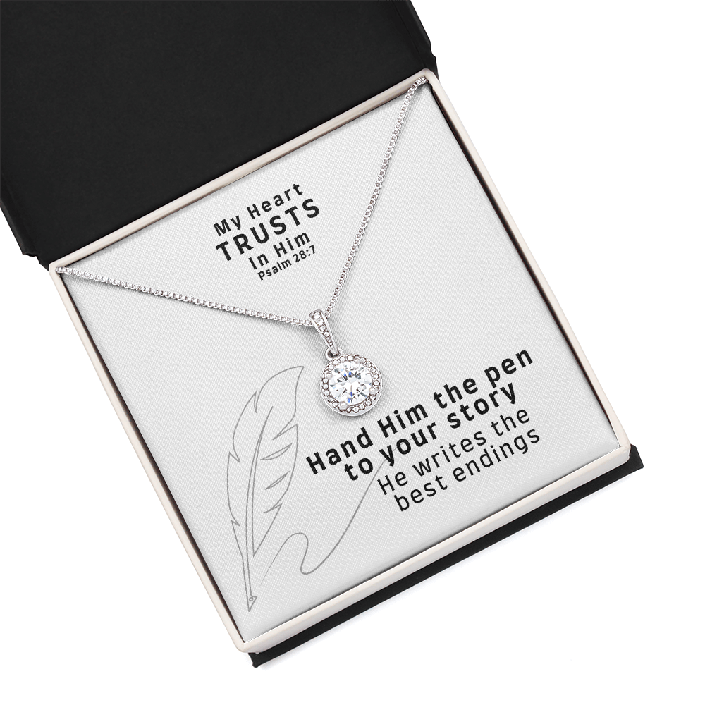 My Heart Trusts In Him (Psalm 28:7) | Eternal Hope Pendant Necklace