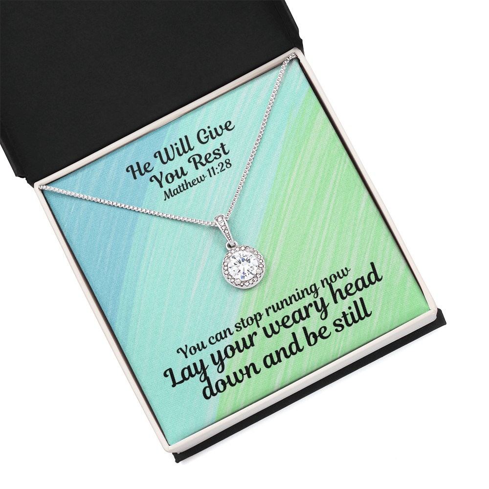 He Will Give You Rest (Matthew 11:28) | Eternal Hope Pendant Necklace