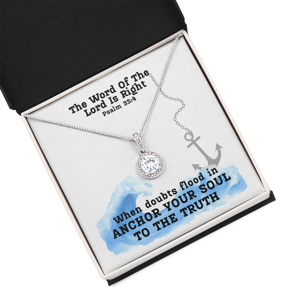 The Word Of The Lord Is Right (Psalm 33:4) | Eternal Hope Pendant Necklace
